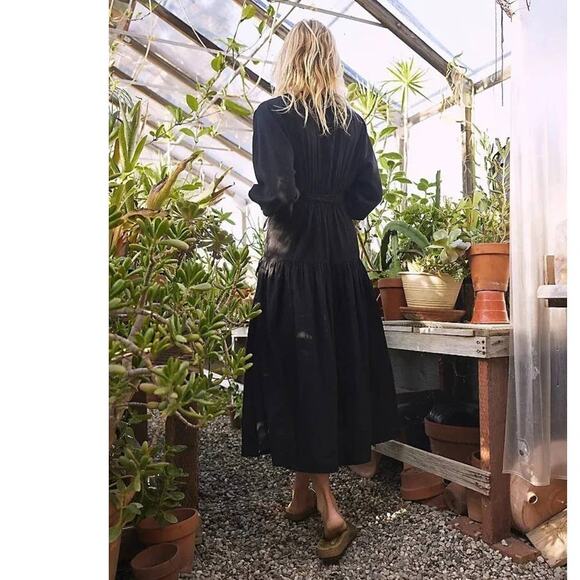 New Free People On The Move Midi Dress free-est $118 X-SMALL Black - Picture 3 of 8